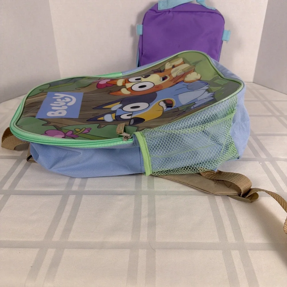 Bluey Character Backpack with Lunch Box School‎ Bag Set for Kids